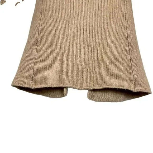 Sablyn Collette Cashmere Chunky Knit Cardigan Sweater Tan Size M